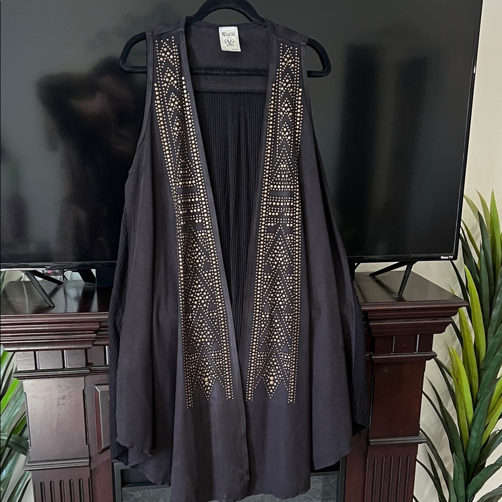 Vocal Black Vest with Gold Accents